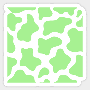 Green Pastel Cow Print Sticker